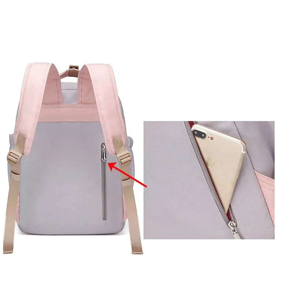 14" Outdoor Travel Contrast Color School Backpack