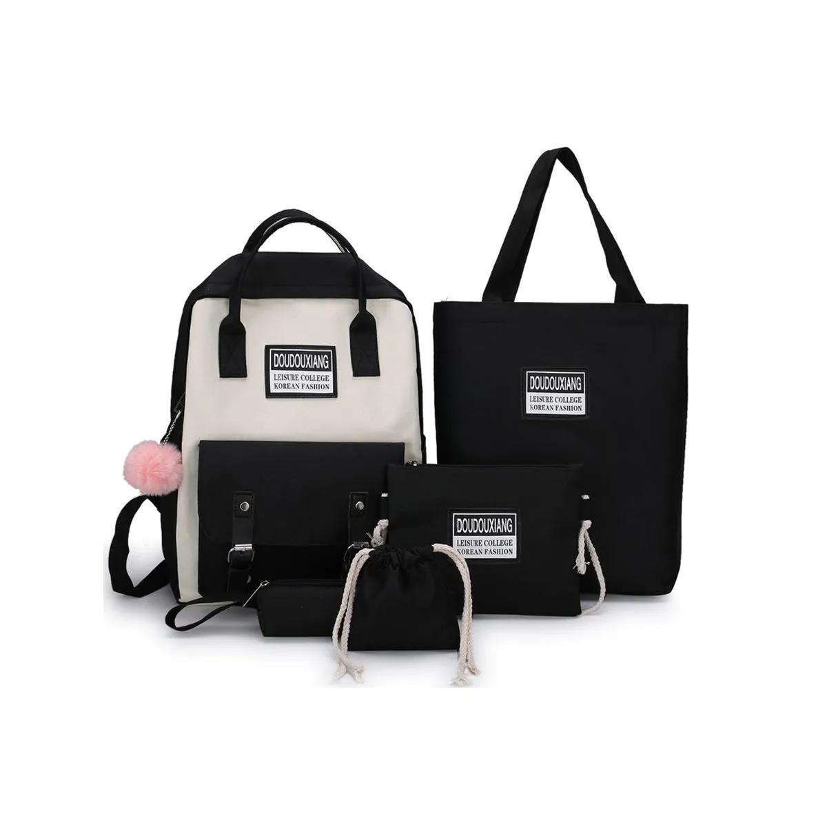 4Pcs Oxford Large-capacity Computer Backpack Tutorial Bag
