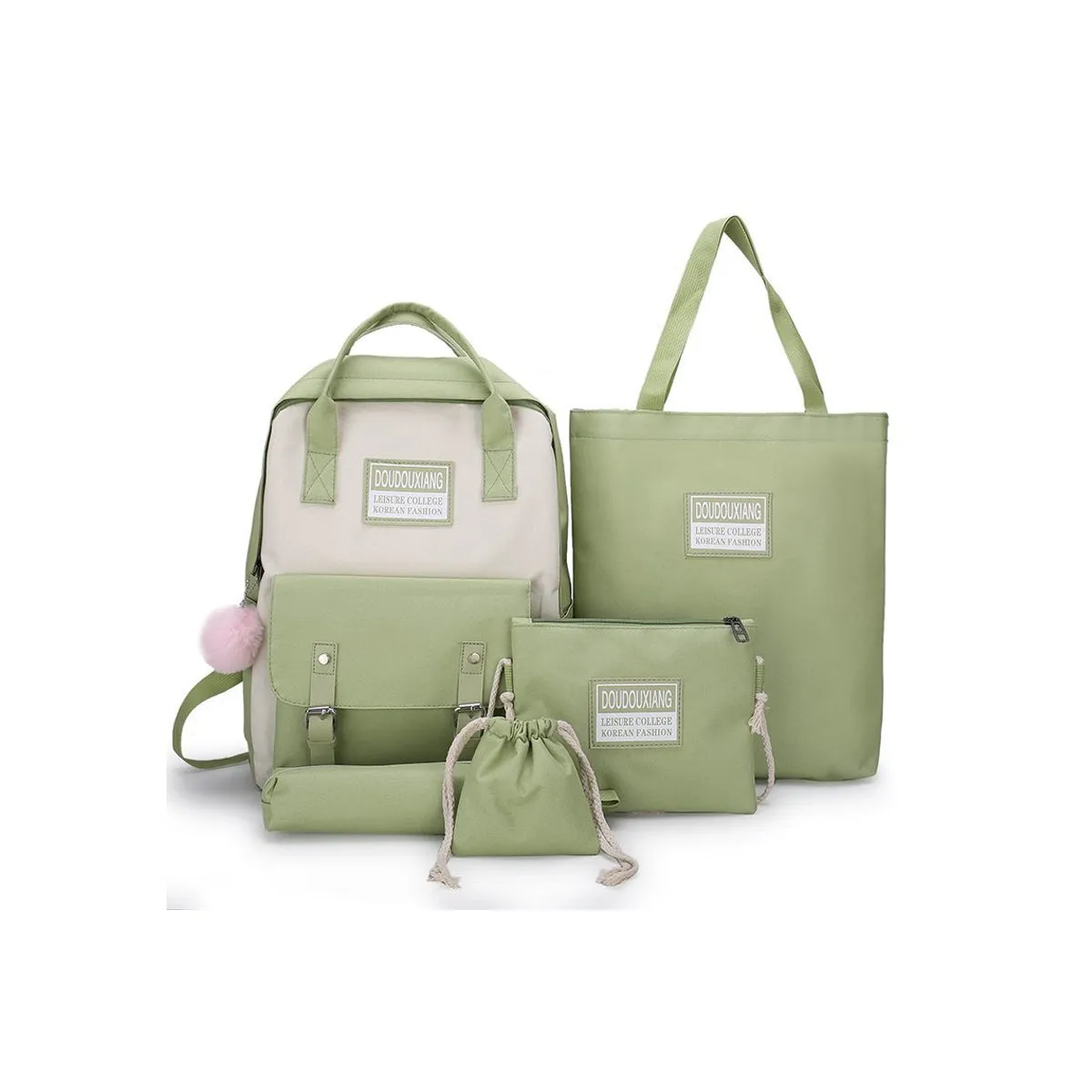 4Pcs Oxford Large-capacity Computer Backpack Tutorial Bag