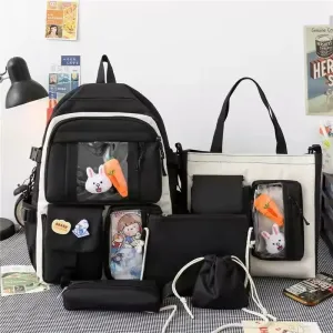 5 pcs Bunny Bag Travel Multifunctional Large Capacity Canvas Bag 978