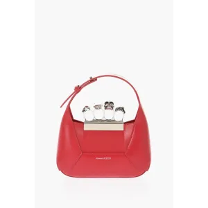 Alexander McQueen Leather JEWELLED MINI Bag with Removable Chain Shoulder Stra