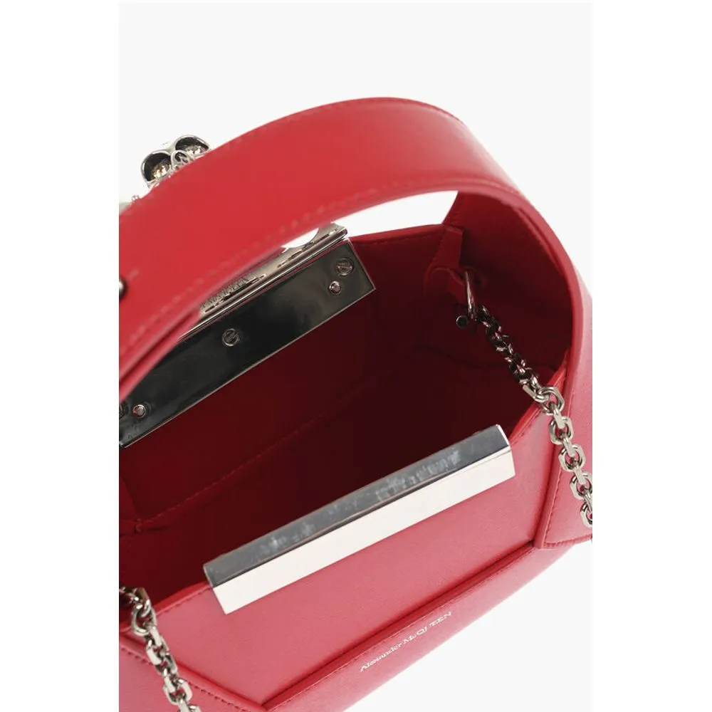 Alexander McQueen Leather JEWELLED MINI Bag with Removable Chain Shoulder Stra