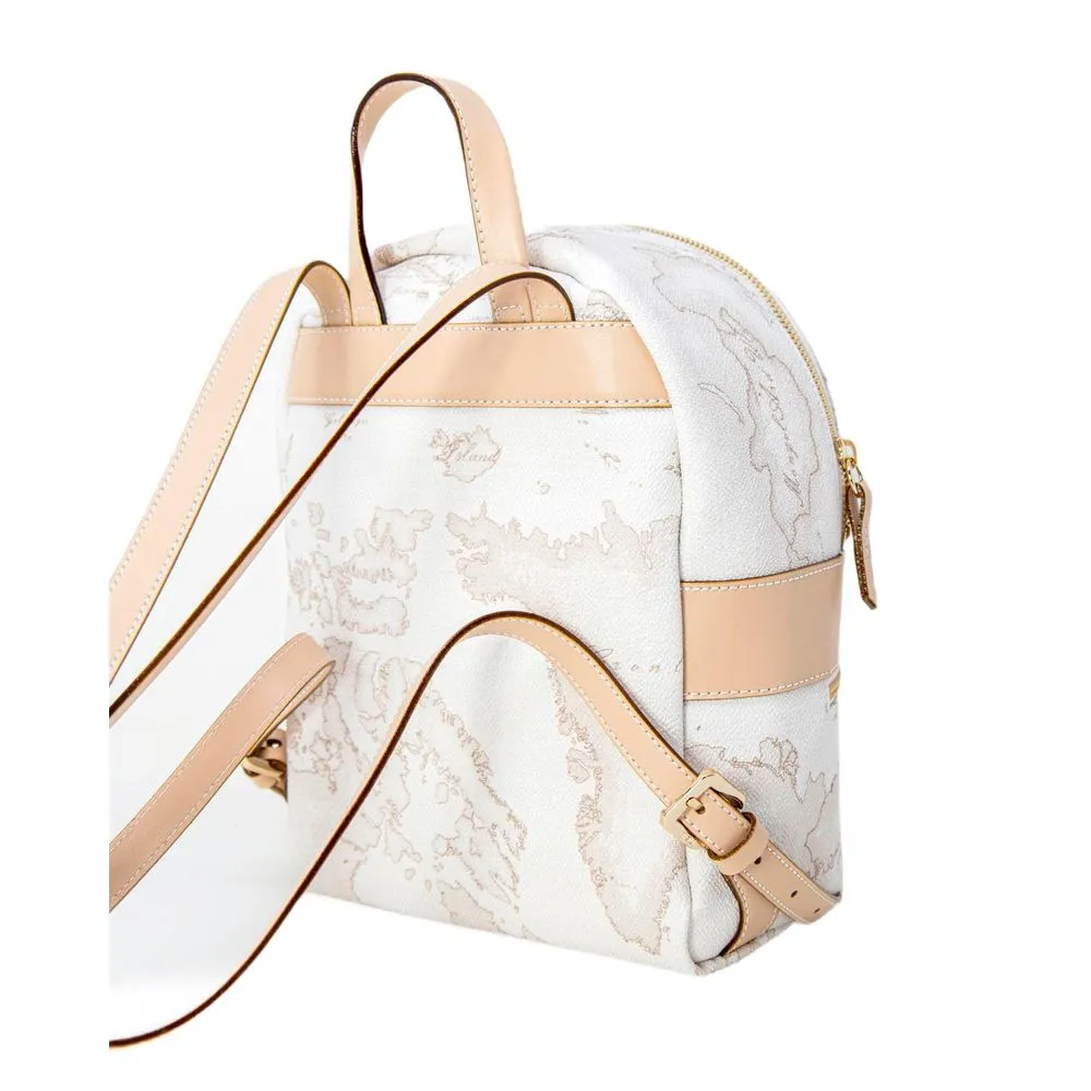 Alviero Martini Prima Classe White Artificial Leather Backpack