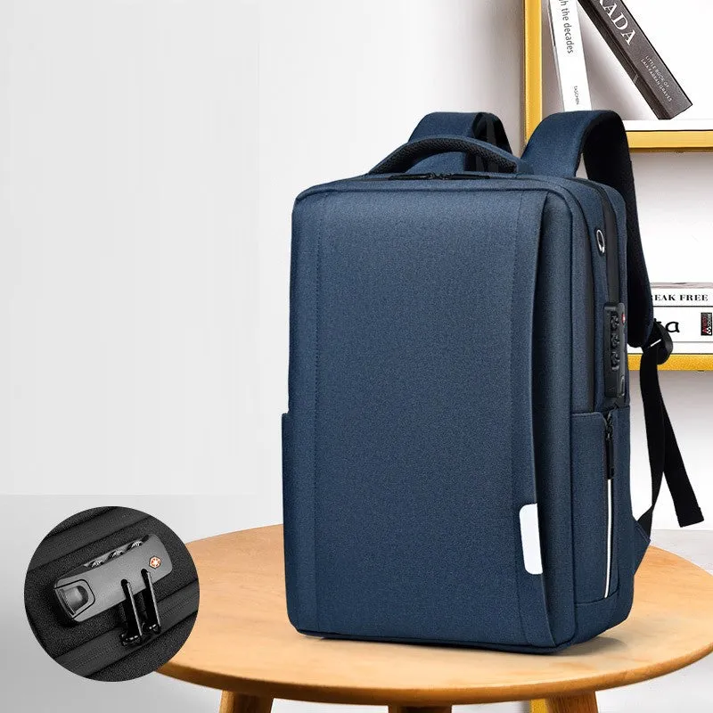 Anti-Theft Business Polyester Backpack with USB Charging