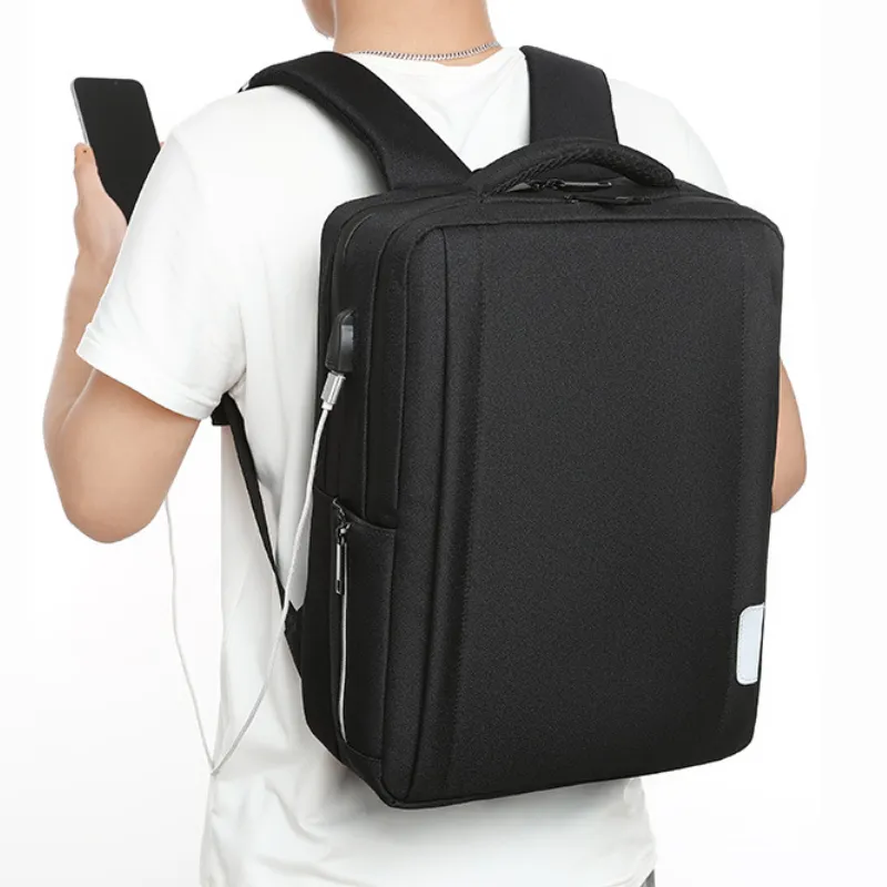 Anti-Theft Business Polyester Backpack with USB Charging