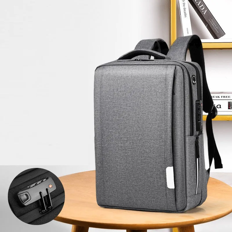 Anti-Theft Business Polyester Backpack with USB Charging