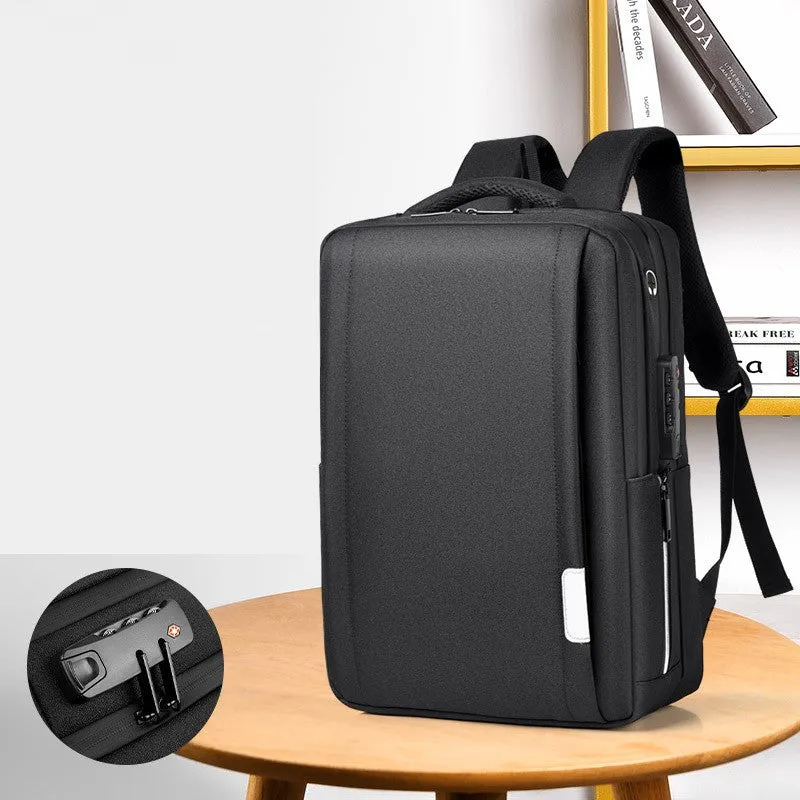 Anti-Theft Business Polyester Backpack with USB Charging