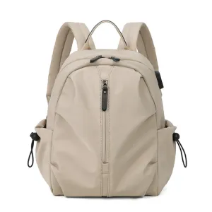 Anti-Theft Large Capacity Textured Nylon Backpack