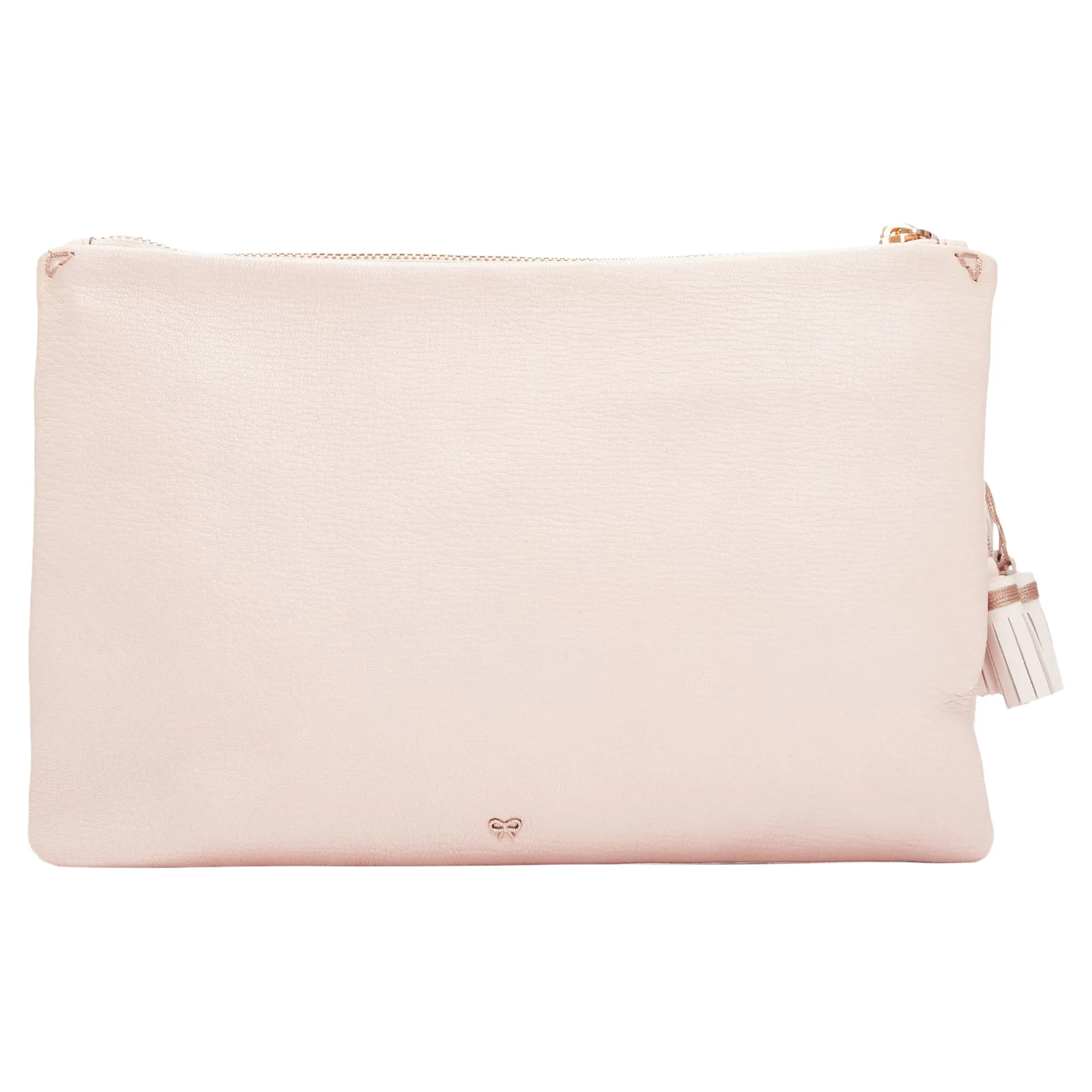Anya Hindmarch Arrow Leather Tassel Pouch Clutch Bag
