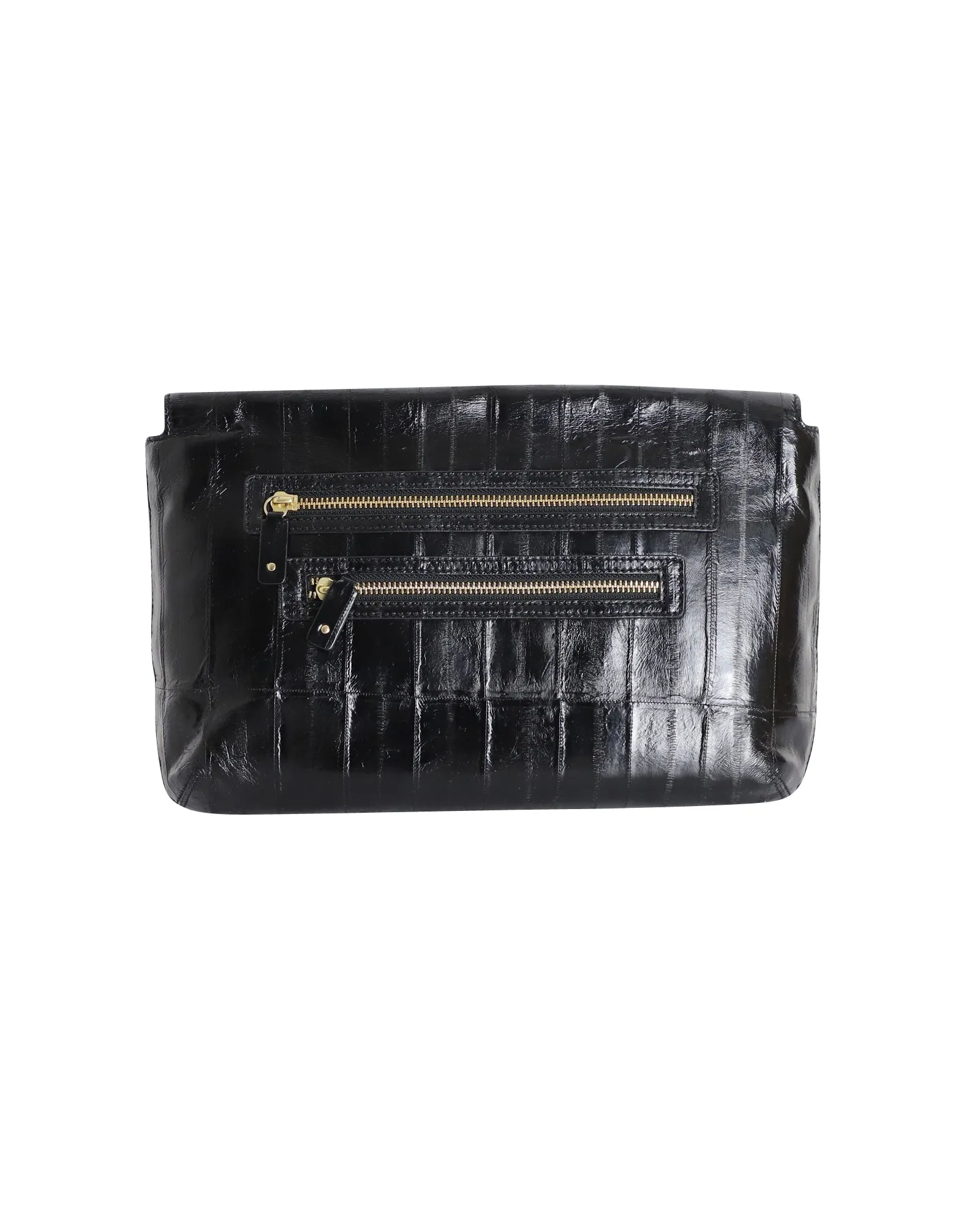 Anya Hindmarch Clutch Bag in Black Leather