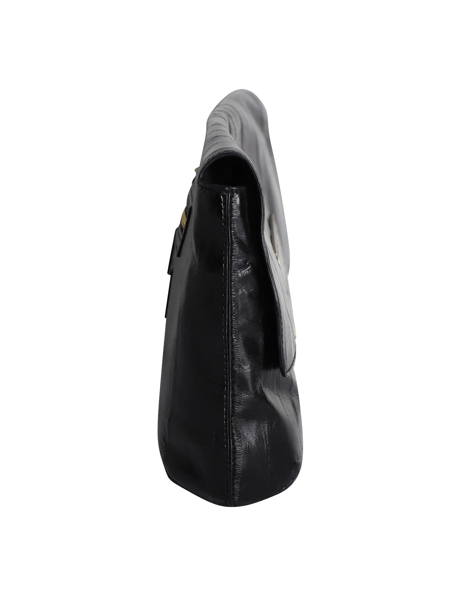 Anya Hindmarch Clutch Bag in Black Leather