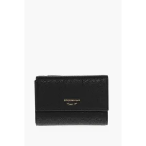 Armani EMPORIO Textured Faux Leather Bi-Fold Wallet