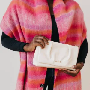 Aurora Clutch Bag In Cream
