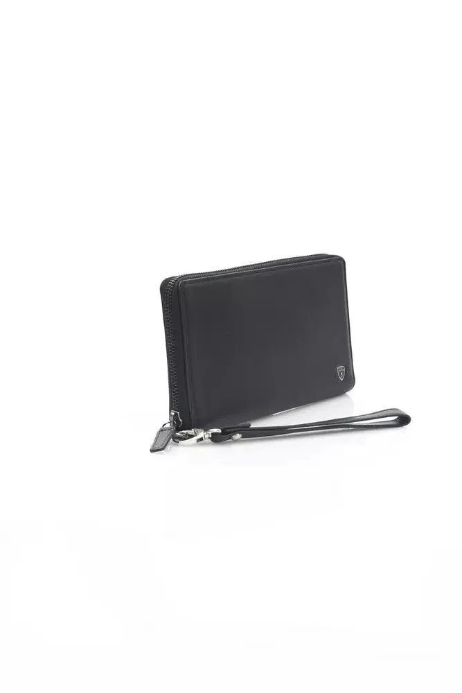 Automobili Lamborghini Black Calfskin Men Wallet