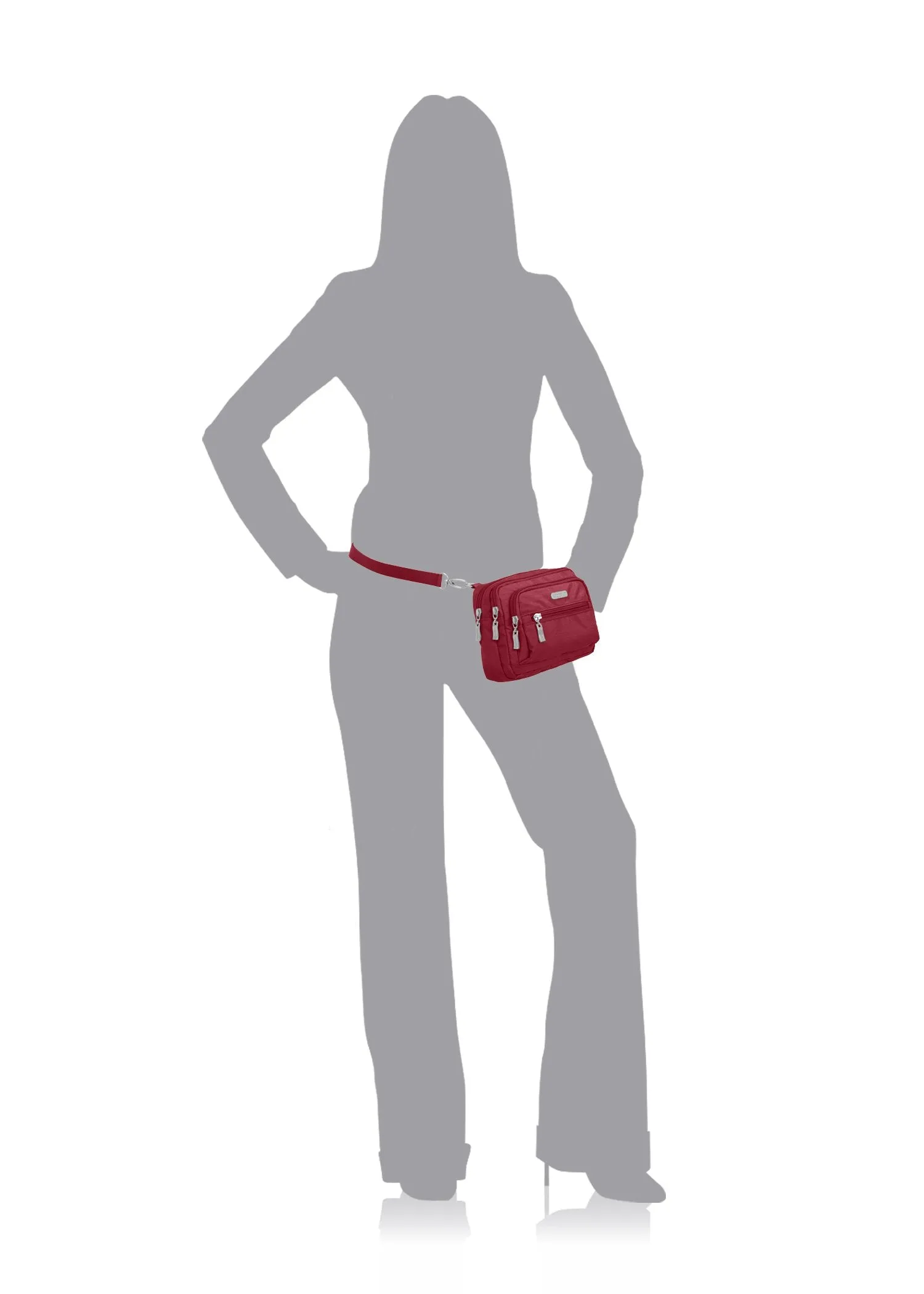 Baggallini Triple Zip Bagg Crossbody Handbags