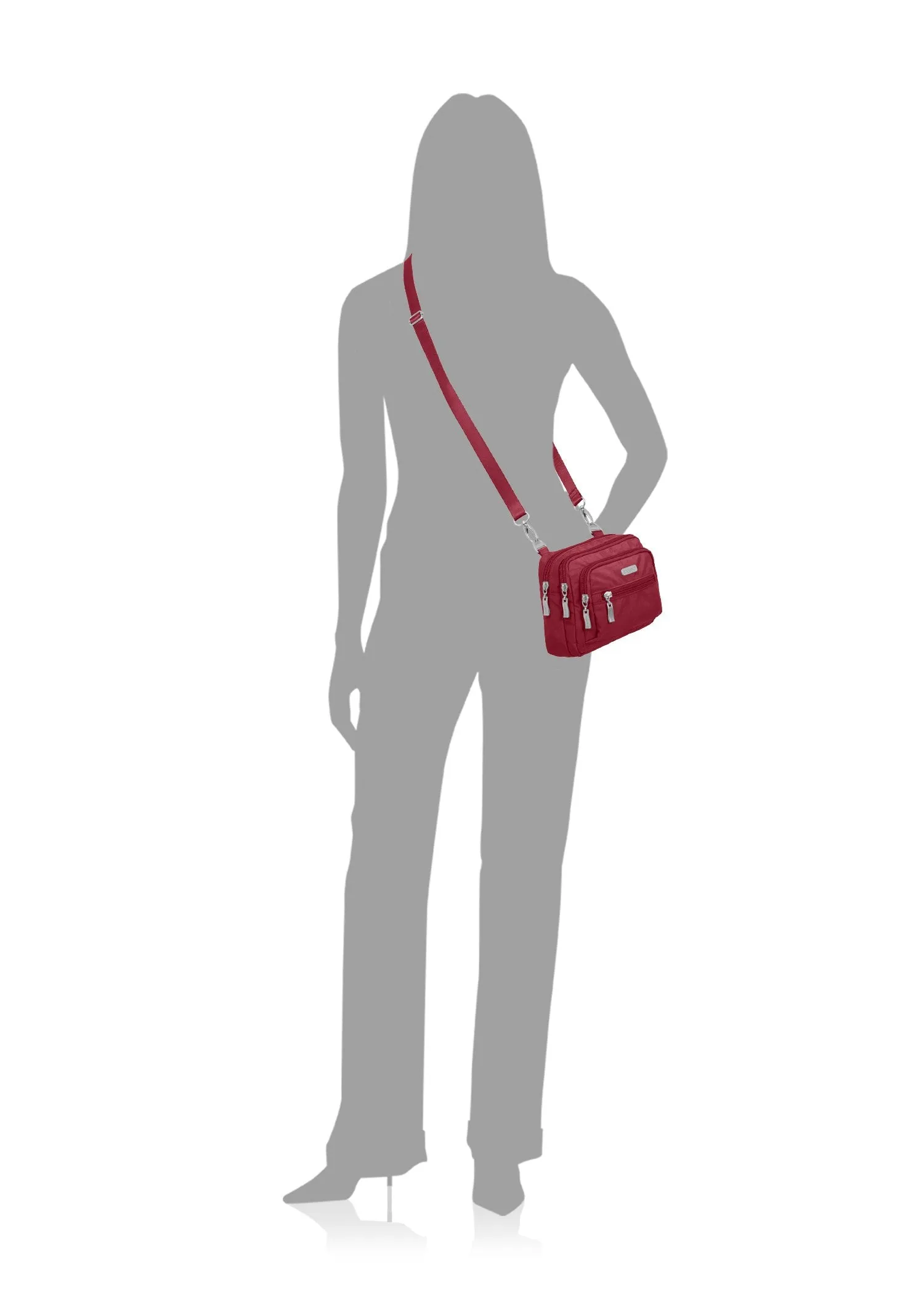 Baggallini Triple Zip Bagg Crossbody Handbags