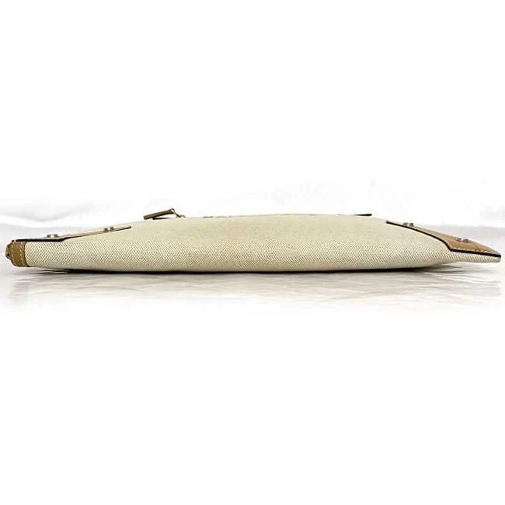 Balenciaga  Canvas Leather Clutch Bag Handbag (Pre-Owned)