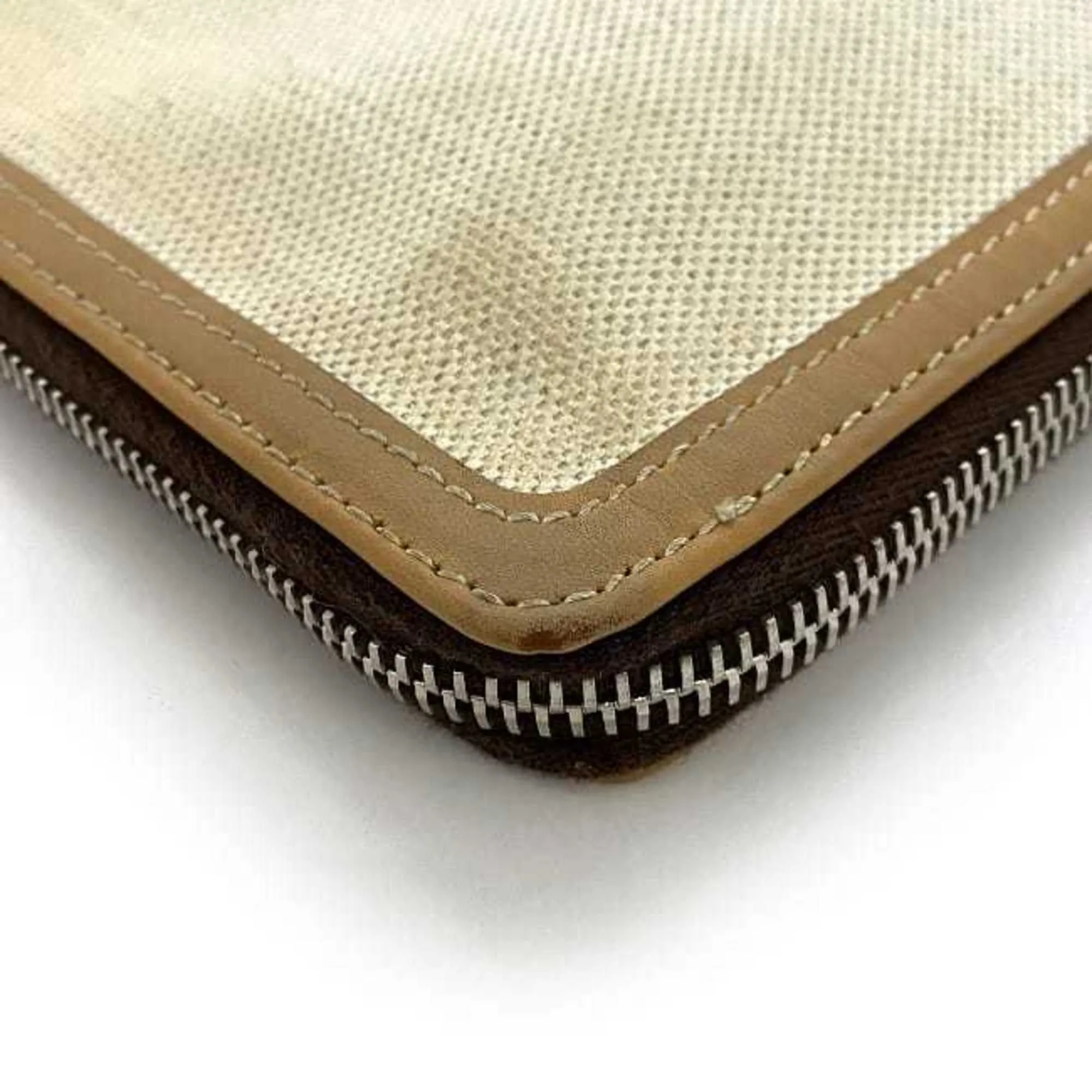 Balenciaga  Canvas Leather Clutch Bag Handbag (Pre-Owned)