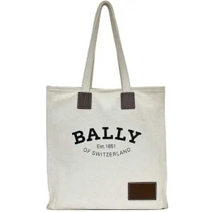 Bally   Cotton Canvas Leather Tote Bag (Pre-Owned)