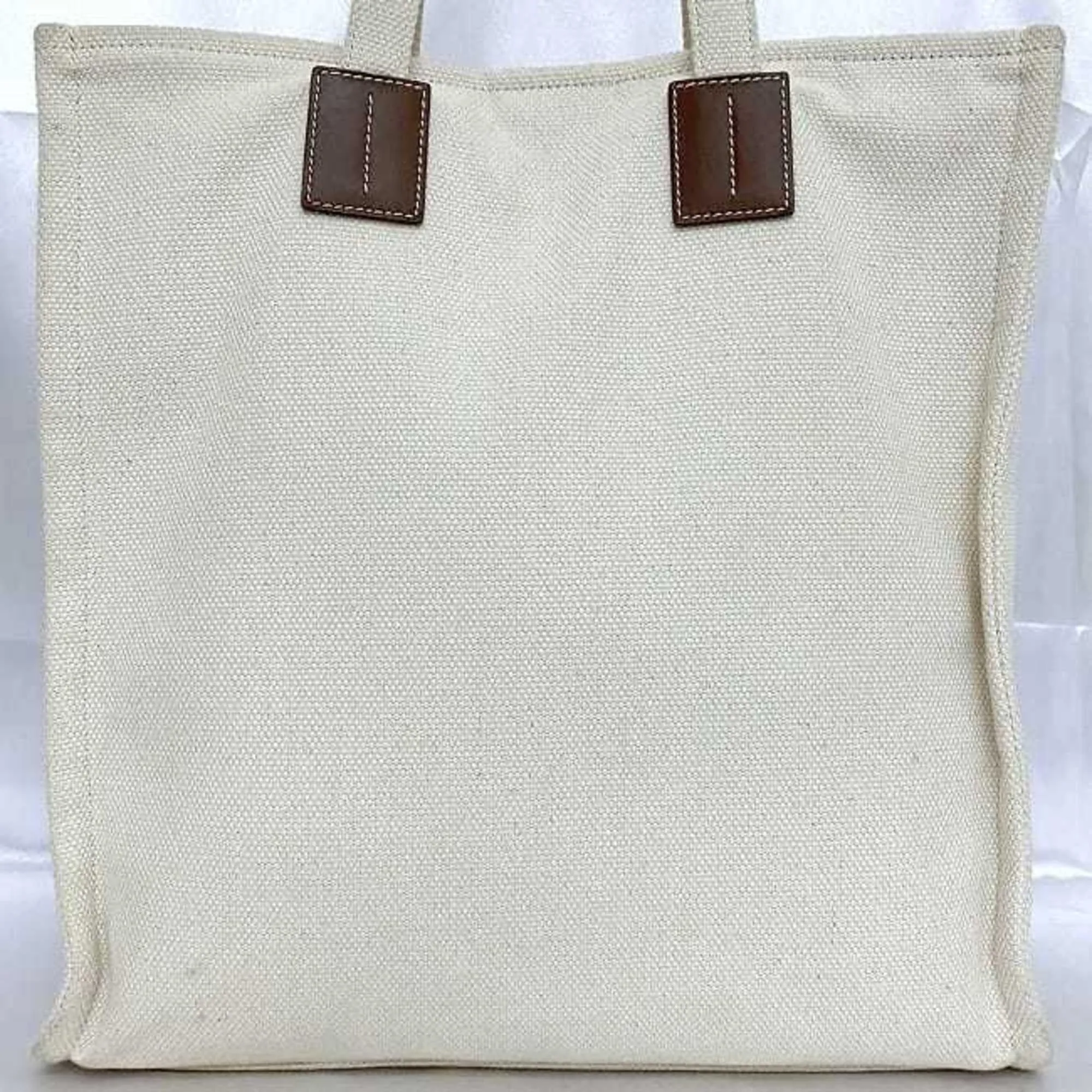 Bally   Cotton Canvas Leather Tote Bag (Pre-Owned)