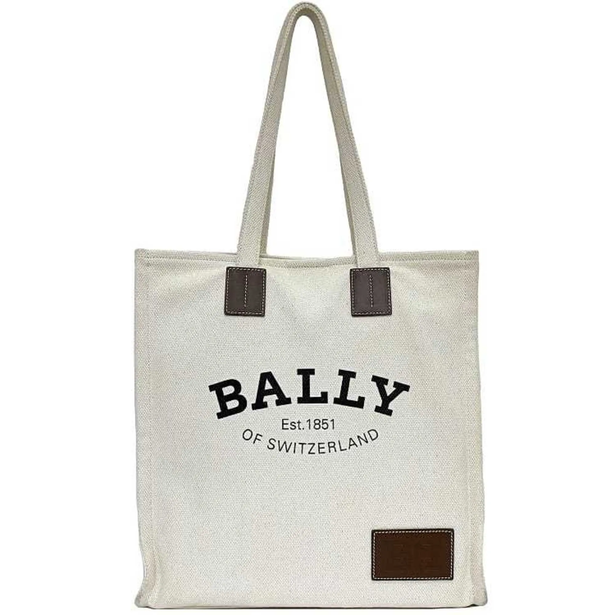 Bally   Cotton Canvas Leather Tote Bag (Pre-Owned)