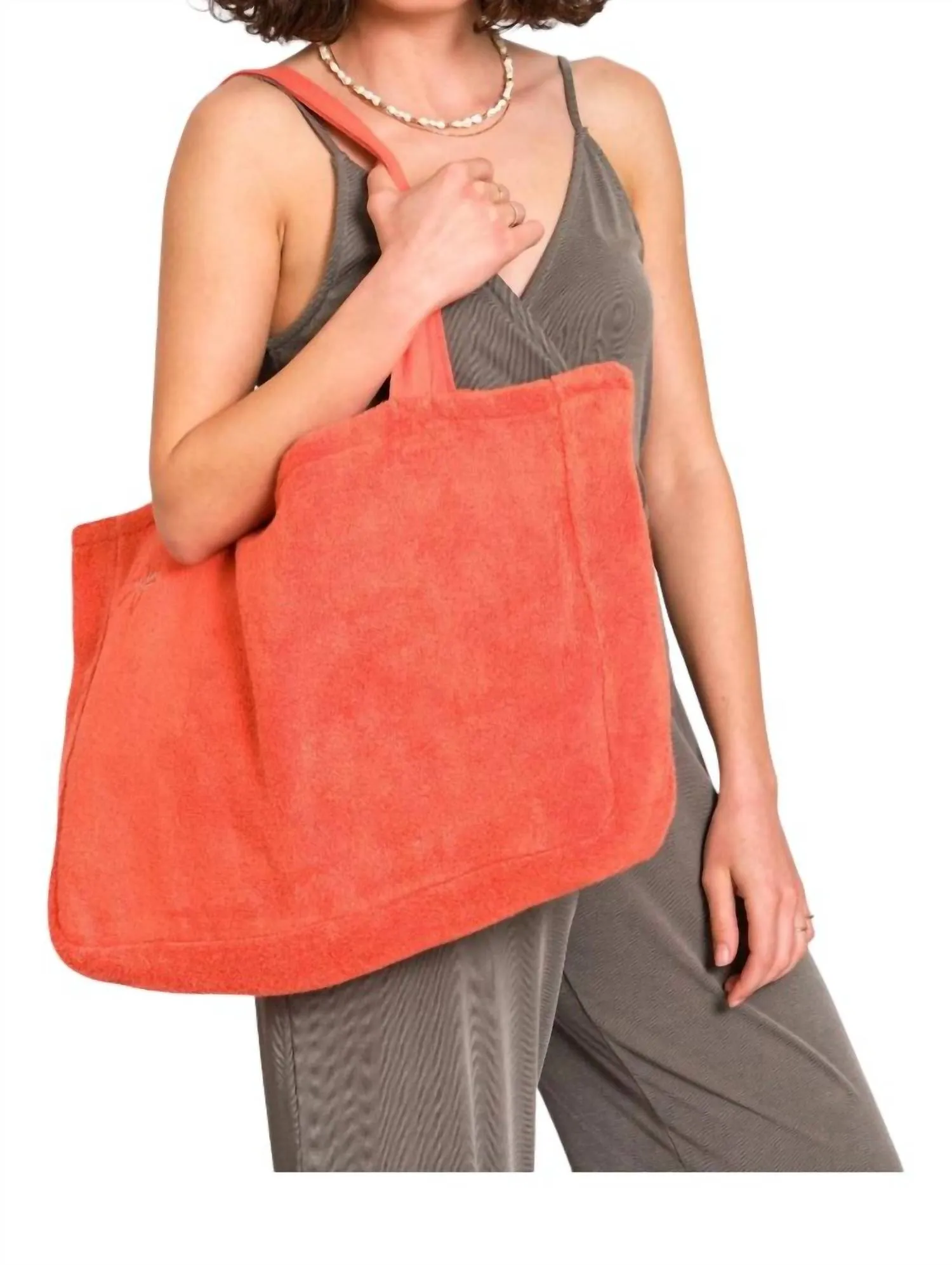 Beach And Pool Tote Bag In Coral
