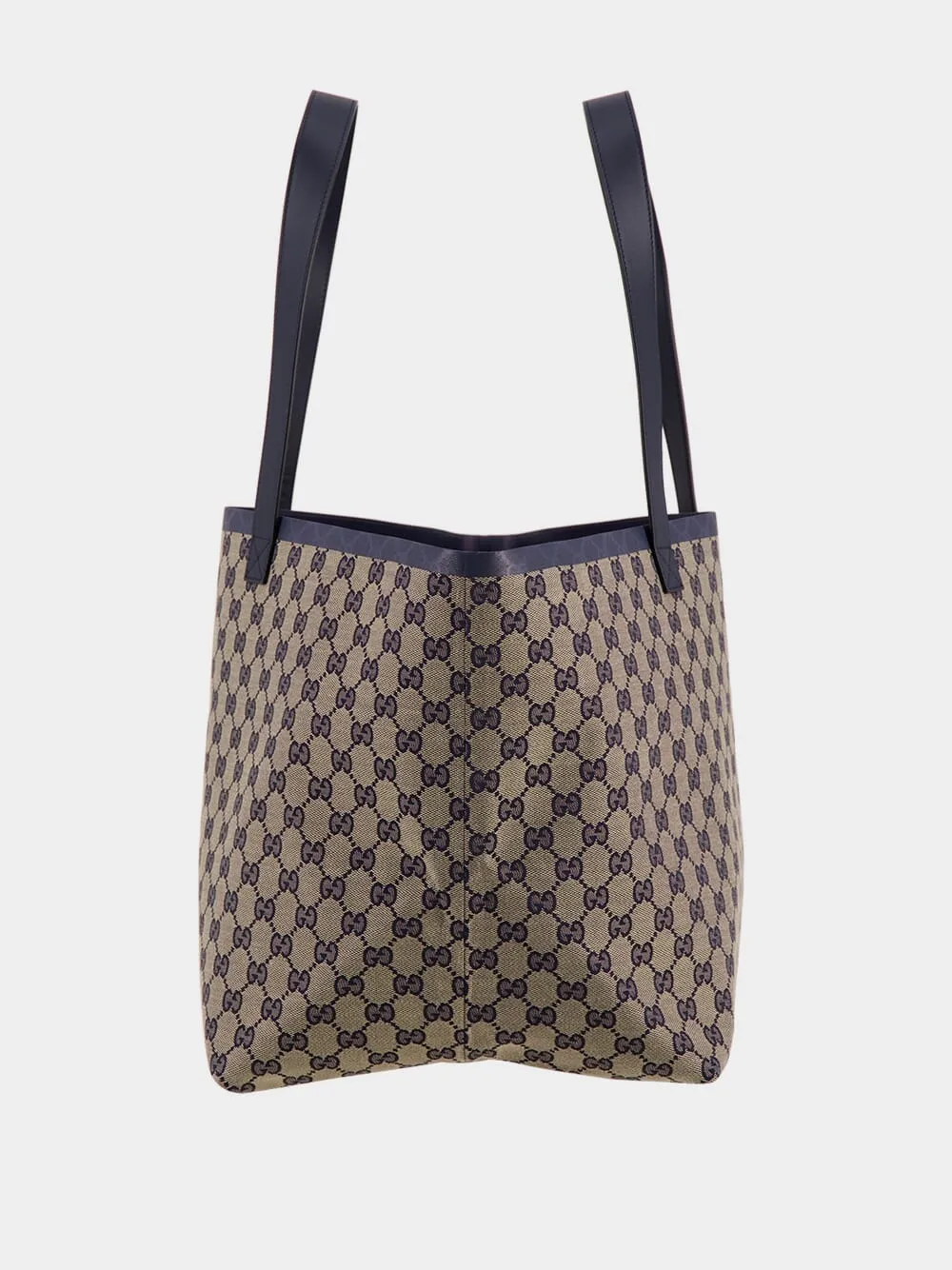 Beige and Blue Totissima Medium Tote Bag