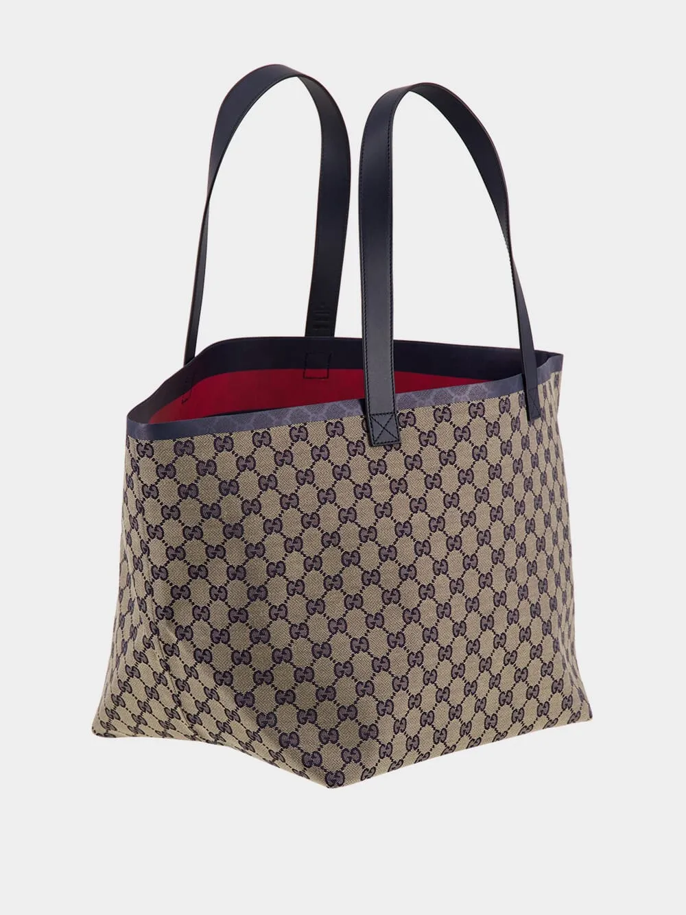 Beige and Blue Totissima Medium Tote Bag