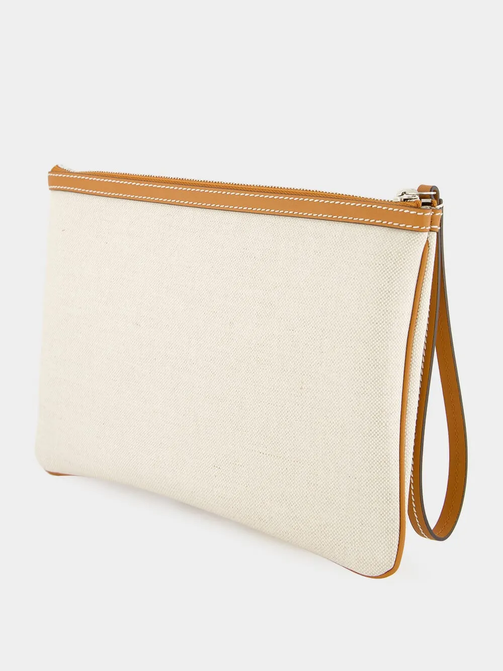 Beige Gucci Print Clutch