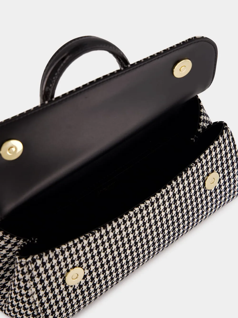 Black & White Medium Sicily Handbag