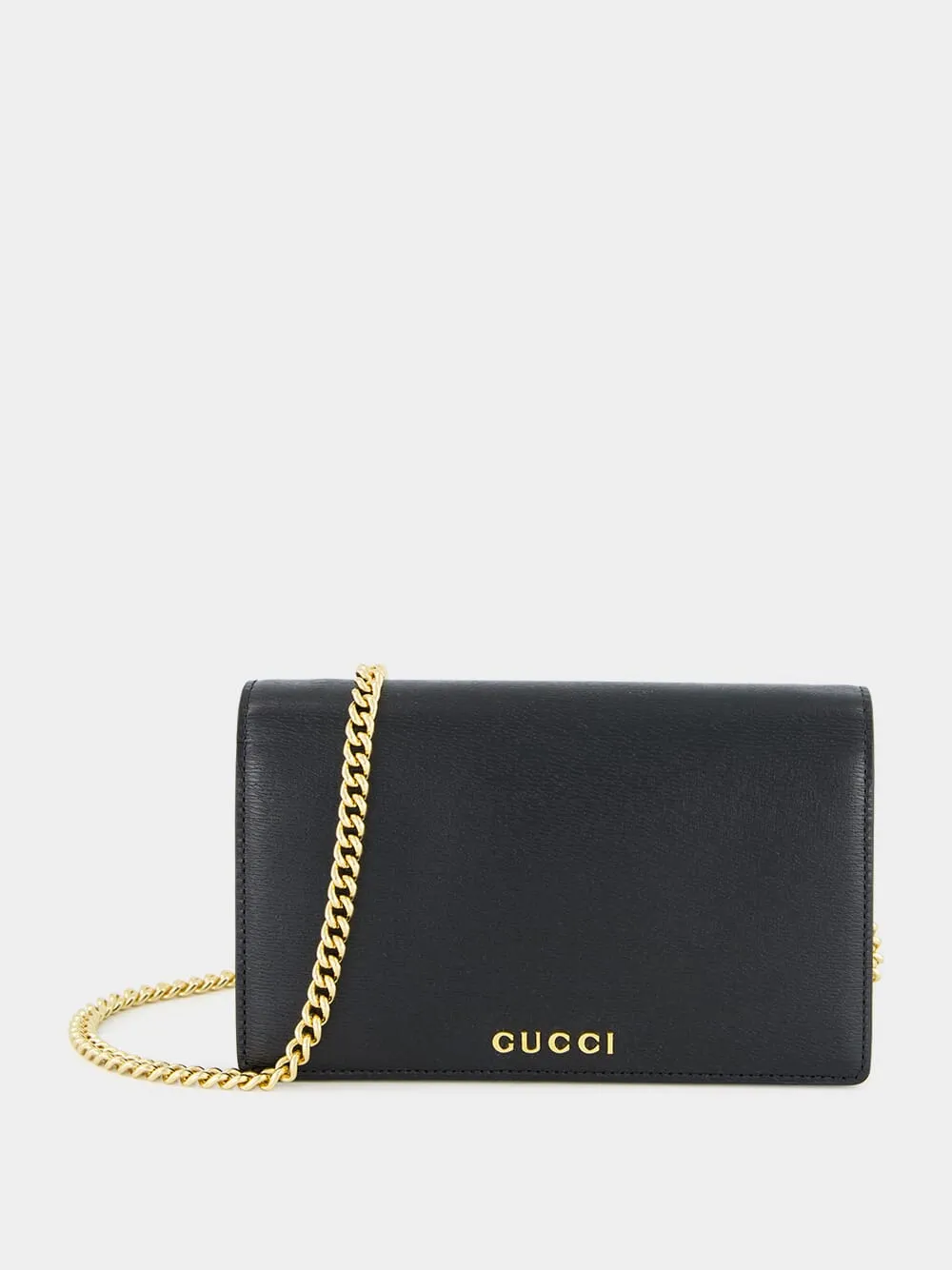 Black Chain Wallet with Script