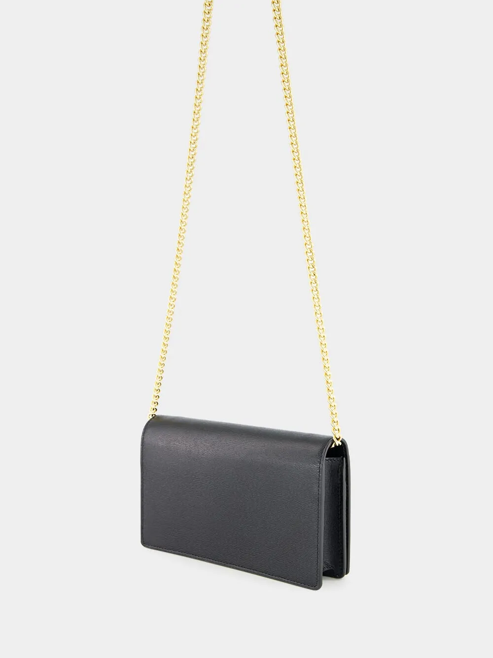 Black Chain Wallet with Script