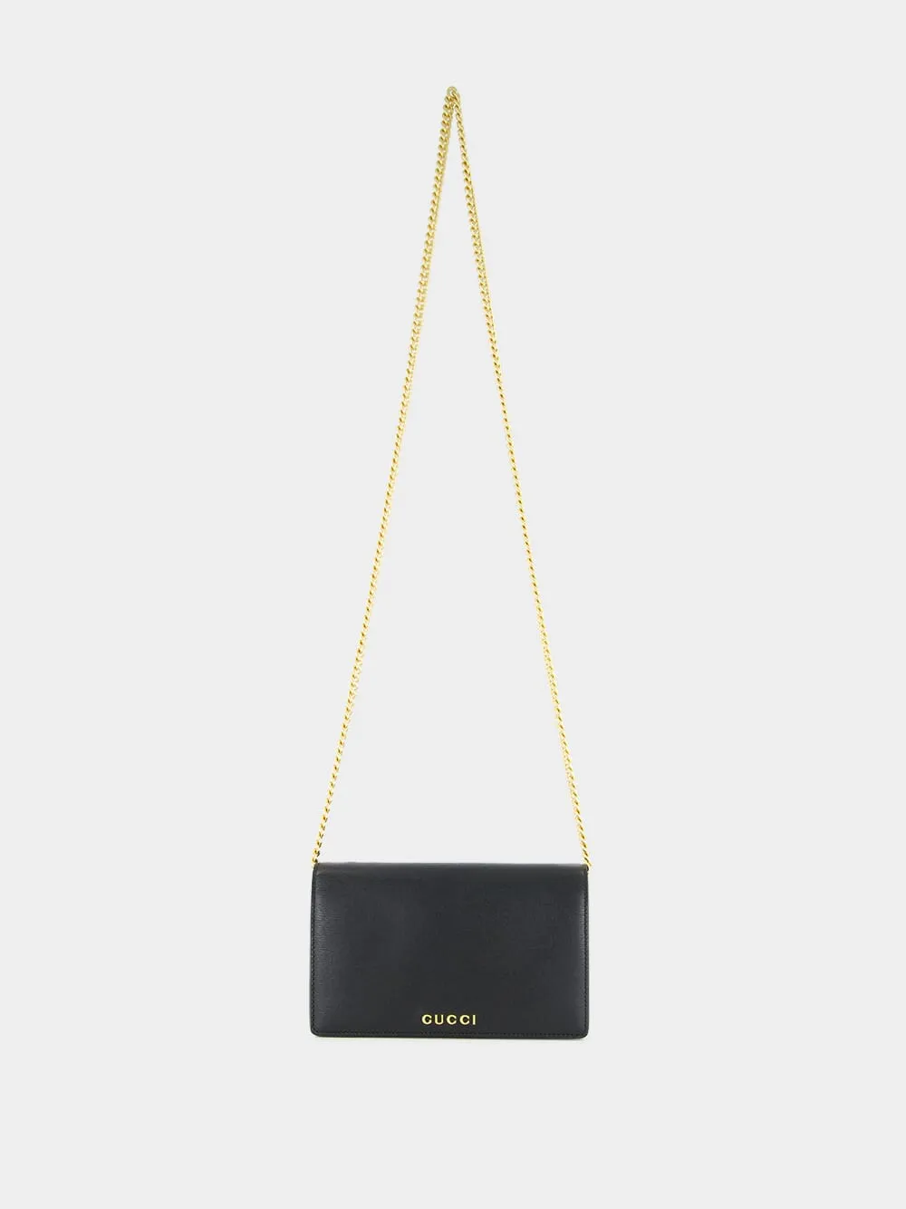 Black Chain Wallet with Script