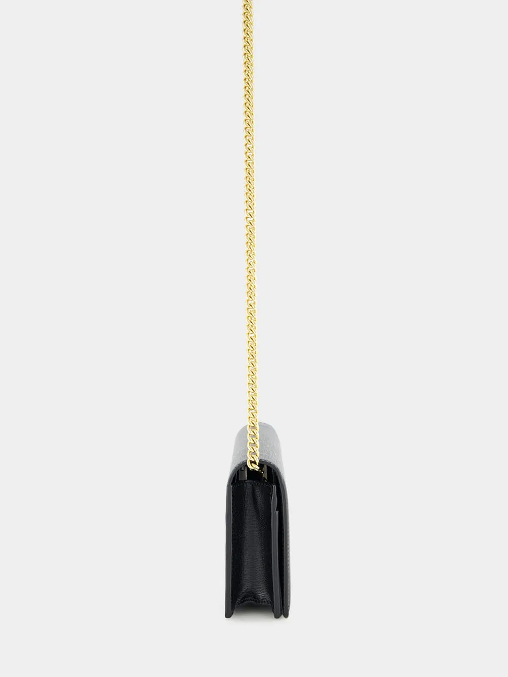 Black Chain Wallet with Script