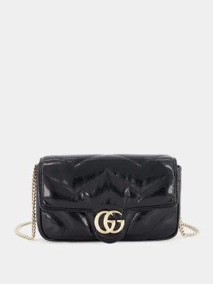 Black GG Marmont Mini Bag