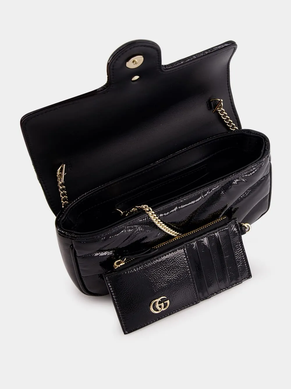 Black GG Marmont Mini Bag