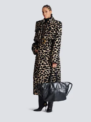 Black Track Shiny Leather Tote Bag