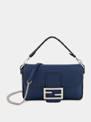 Blue Selleria Mini Baguette Bag