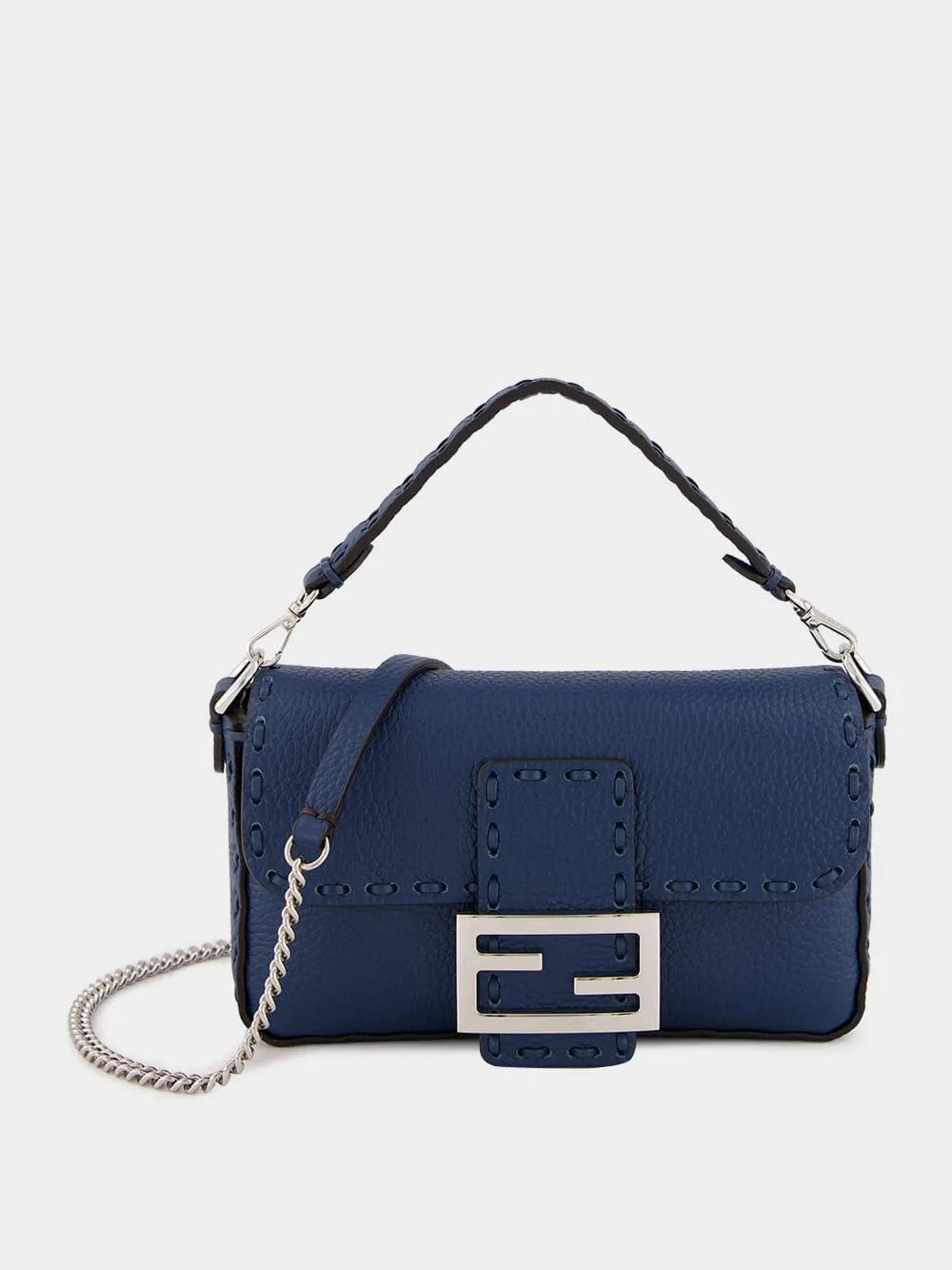 Blue Selleria Mini Baguette Bag