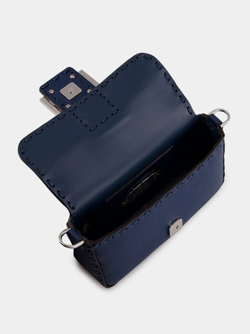 Blue Selleria Mini Baguette Bag
