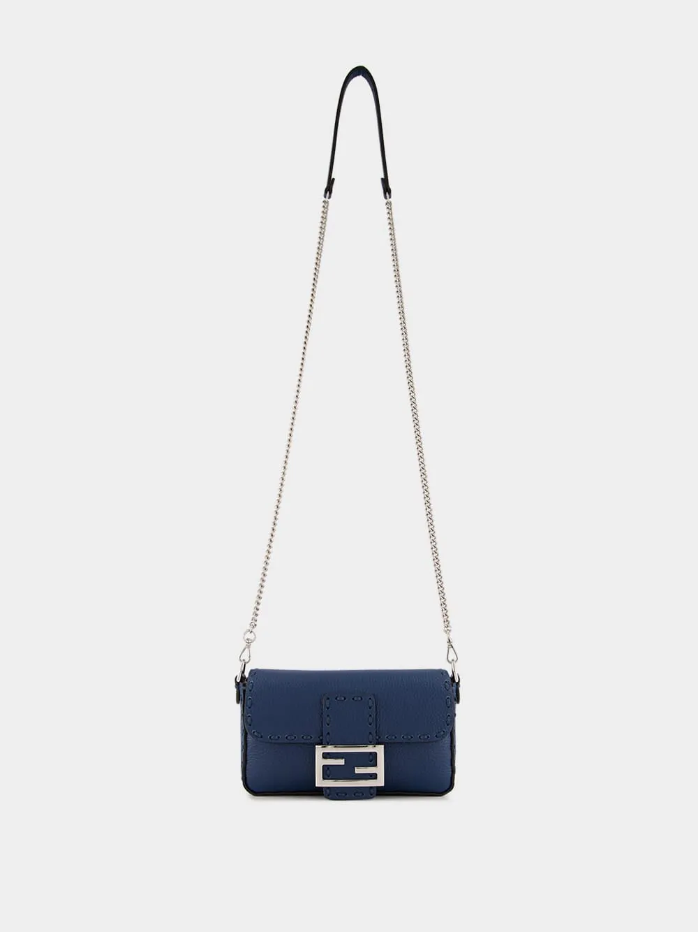 Blue Selleria Mini Baguette Bag