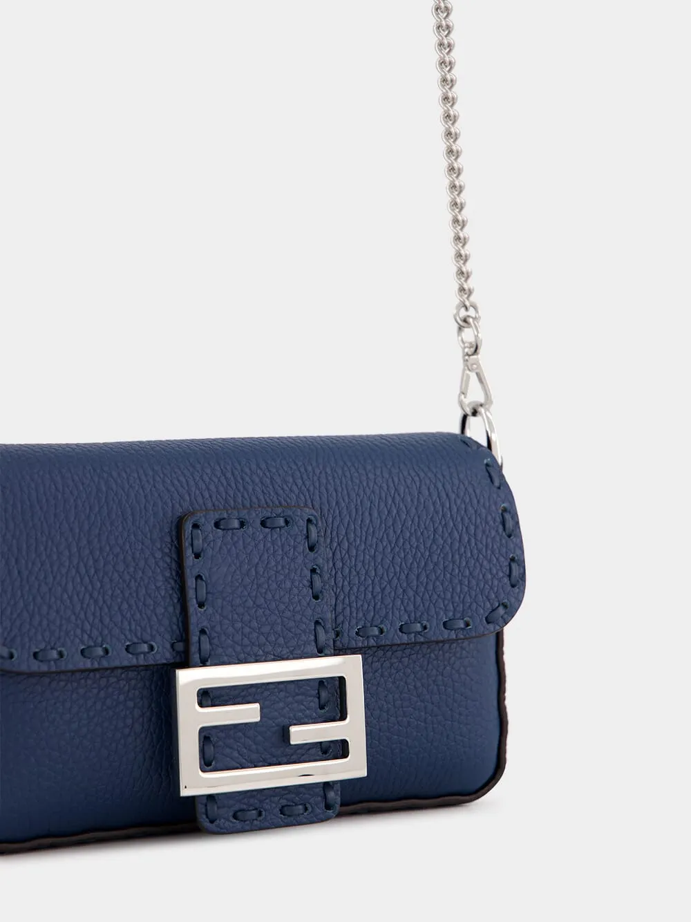 Blue Selleria Mini Baguette Bag