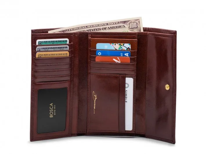 Bosca Naples Checkless Checkbook Clutch