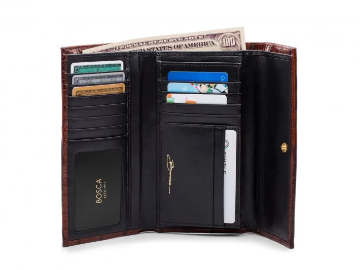 Bosca Naples Checkless Checkbook Clutch