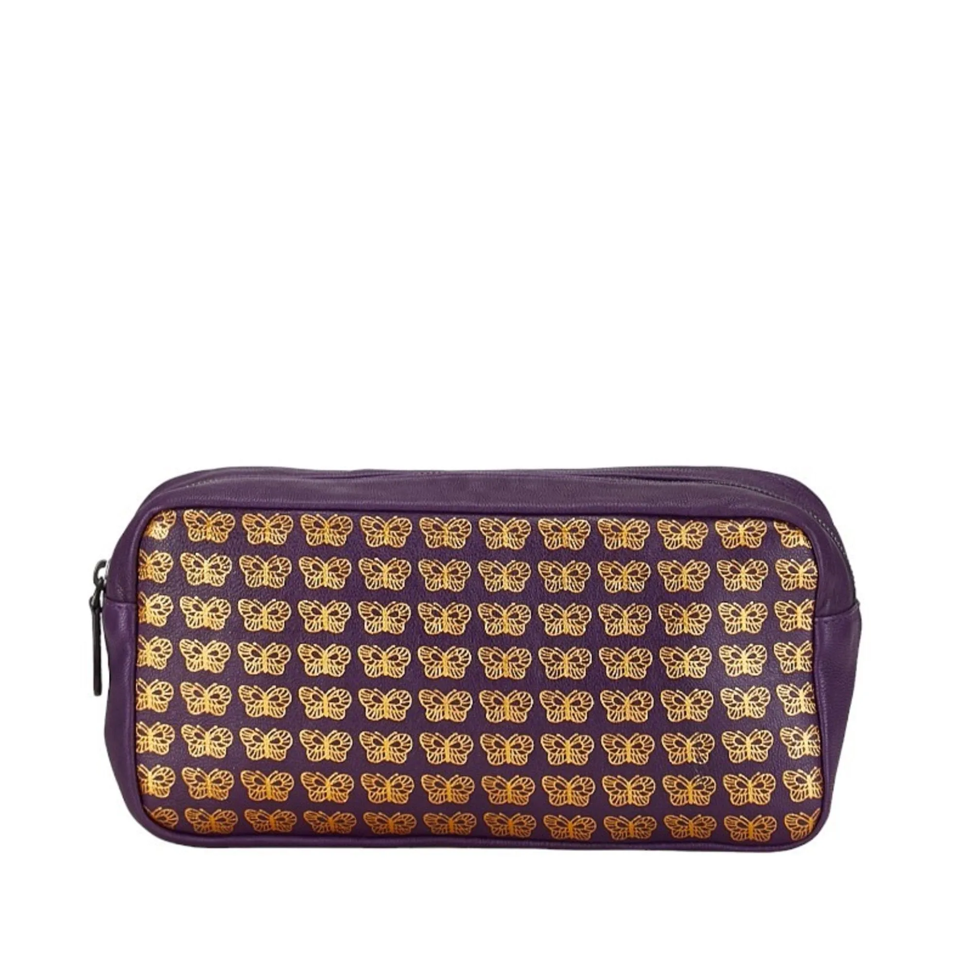 Bottega Veneta Butterfly Leather Clutch Bag (Pre-Owned)