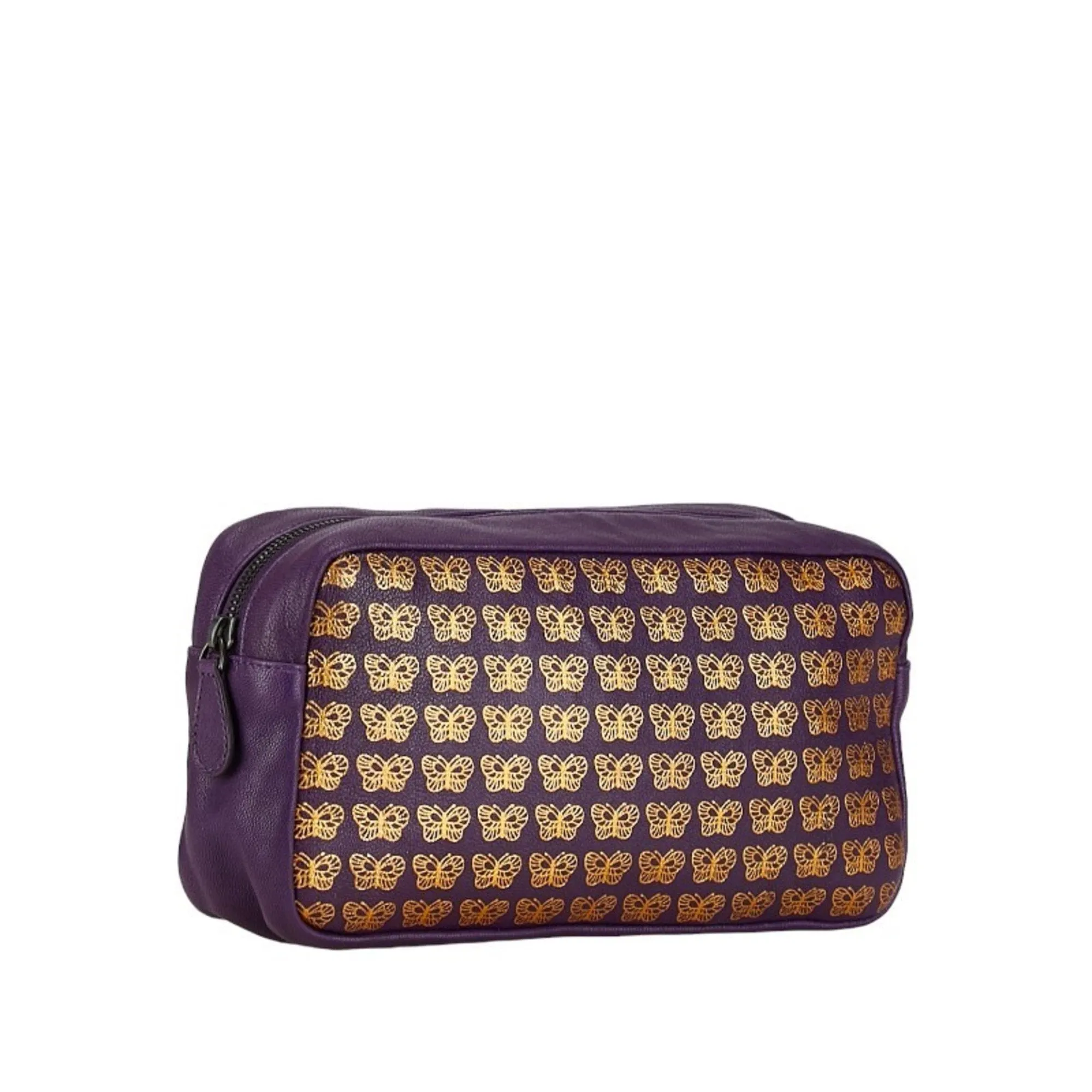 Bottega Veneta Butterfly Leather Clutch Bag (Pre-Owned)