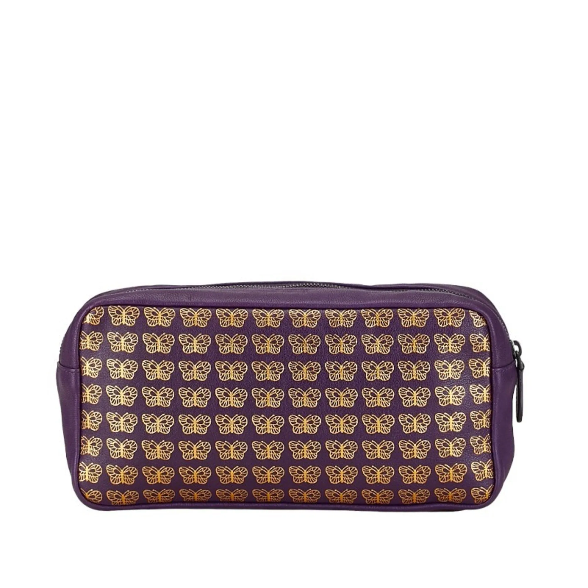 Bottega Veneta Butterfly Leather Clutch Bag (Pre-Owned)