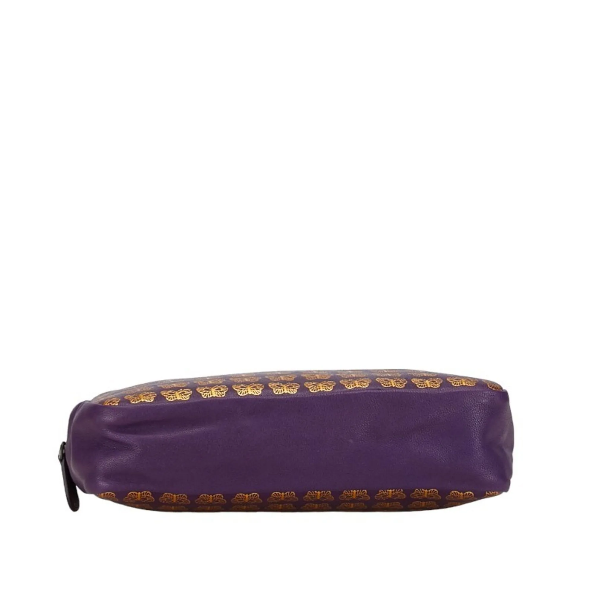 Bottega Veneta Butterfly Leather Clutch Bag (Pre-Owned)