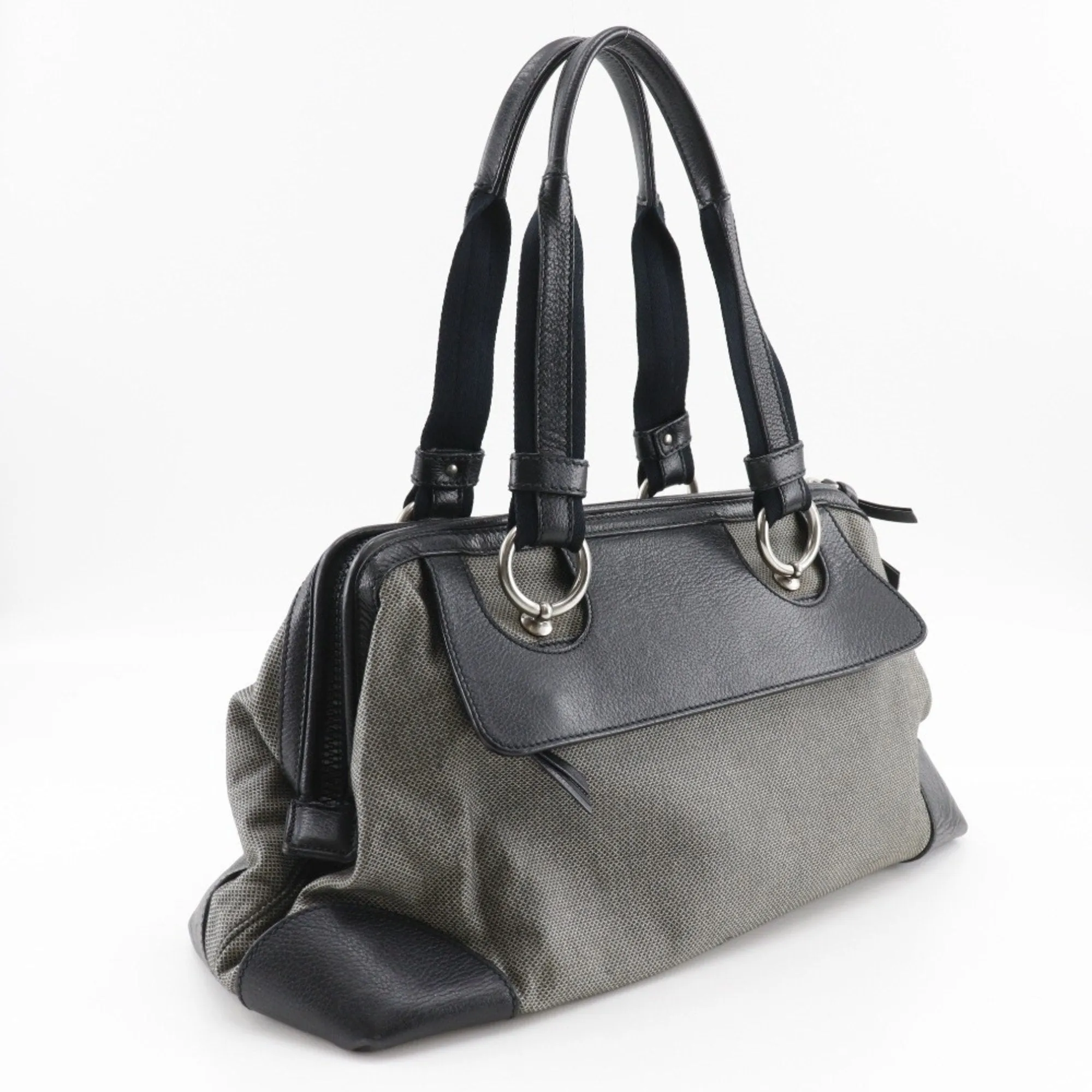 Bottega Veneta  Canvas Leather Tote Bag (Pre-Owned)