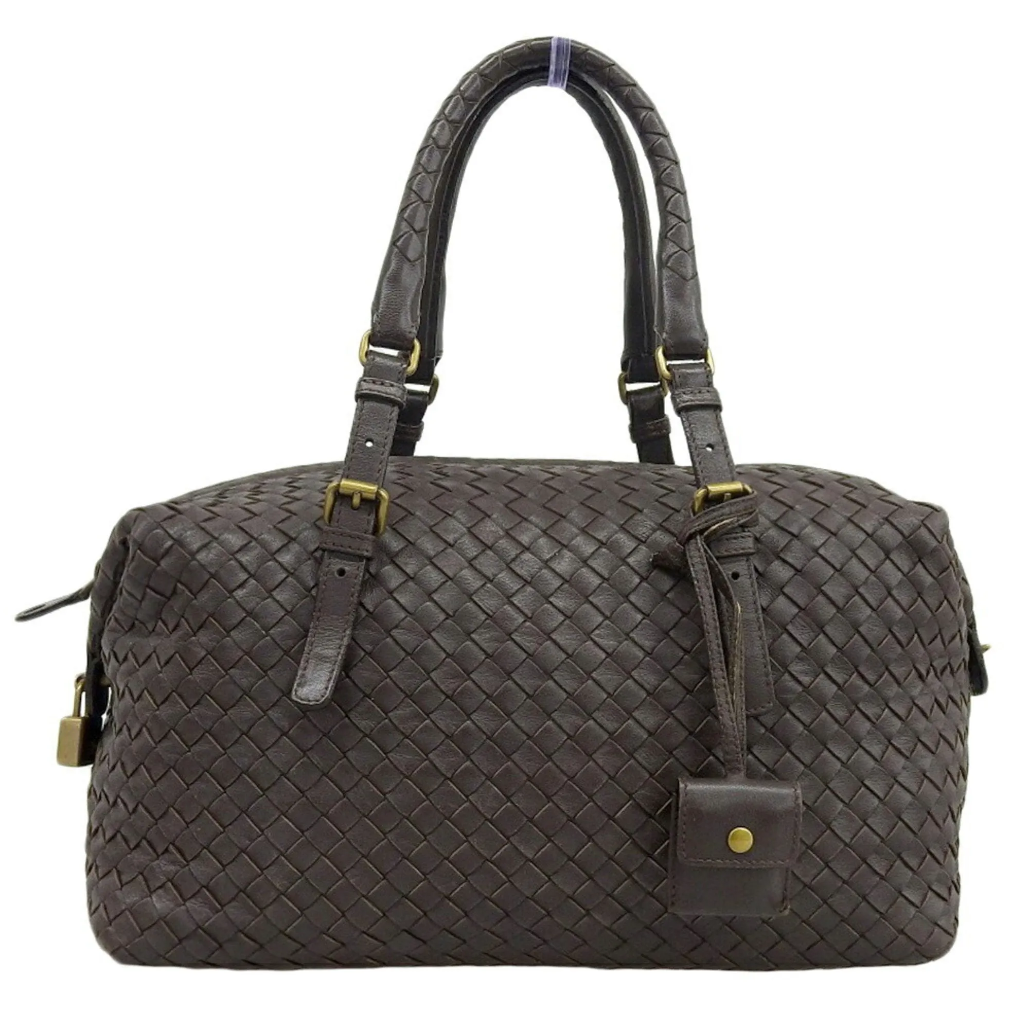 Bottega Veneta Intrecciato Boston Bag Handbag (Pre-Owned)